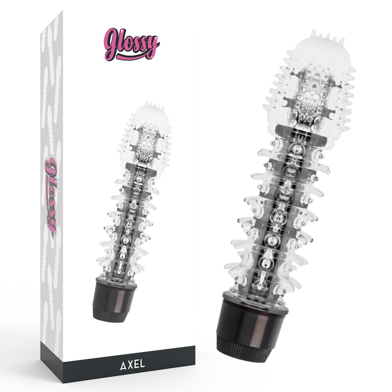 Vibrador GLOSSY Axel, negro, 14 cm