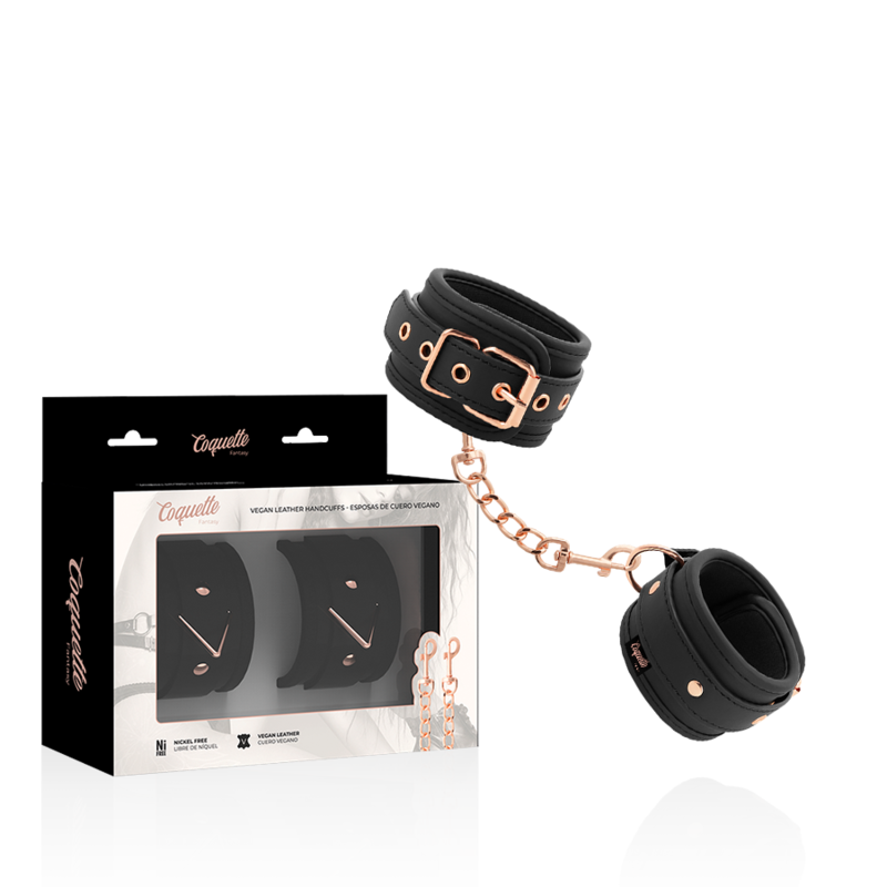 Esposas de fantasía Coquette Chic Desire de cuero vegano