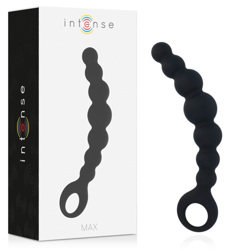 Cadena anal INTENSE MAX Black con 8 bolas