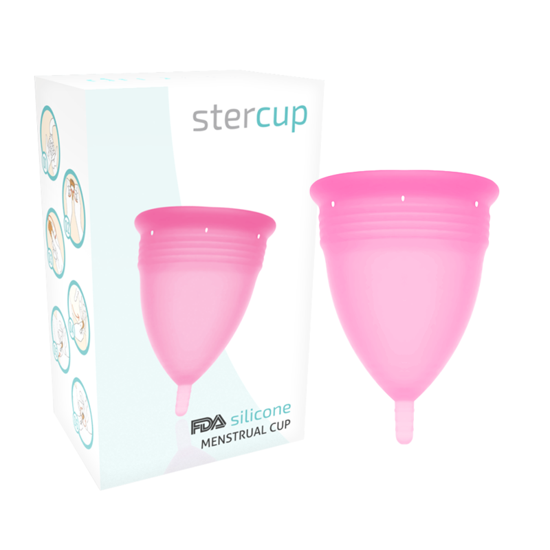 Copa menstrual Stercup rosa, talla L