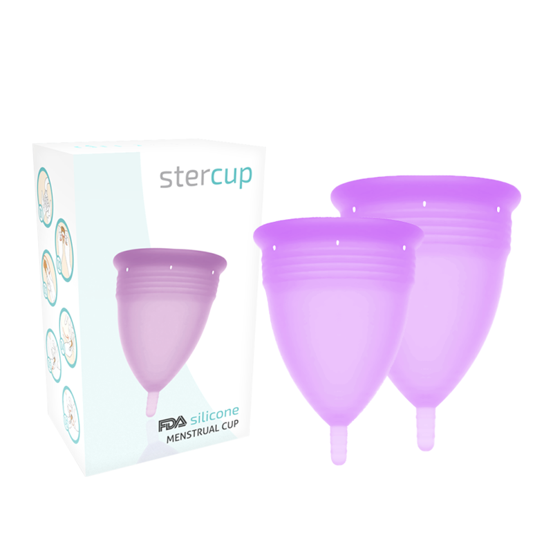 Copa menstrual de silicona con certificación FDA, tallas S y L y hasta 12 horas de uso cómodo STERCUP