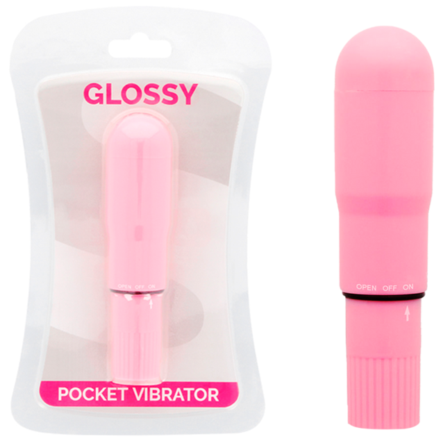 Minivibrador de bolsillo GLOSSY, rosa