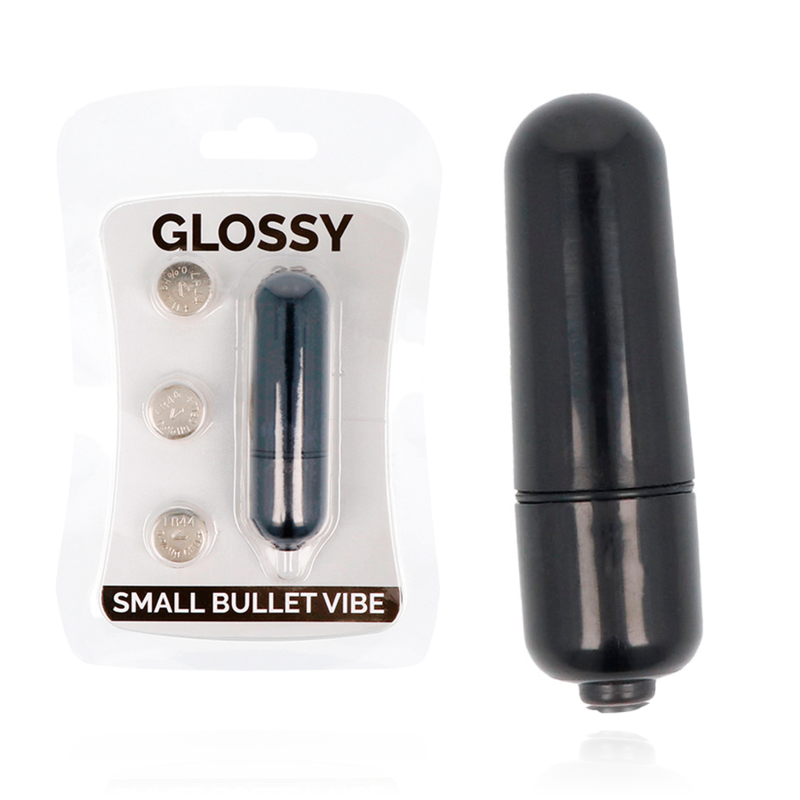 GLOSSY Small Bullet Vibe, minivibrador negro