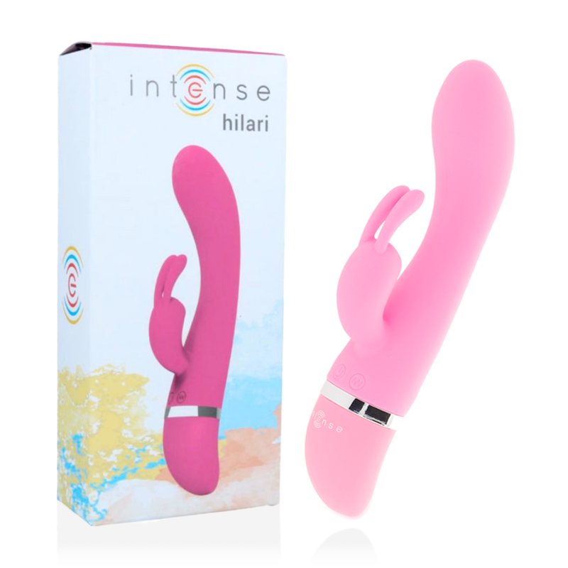 Vibrador tipo rabbit INTENSE Hilari de silicona, rosa