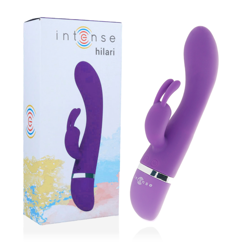 Vibrador rabbit INTENSE Hilari de silicona, morado