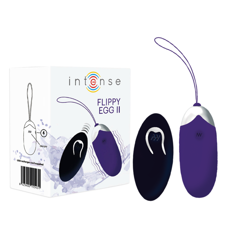Vibrador huevo INTENSE Flippy II con mando a distancia, morado