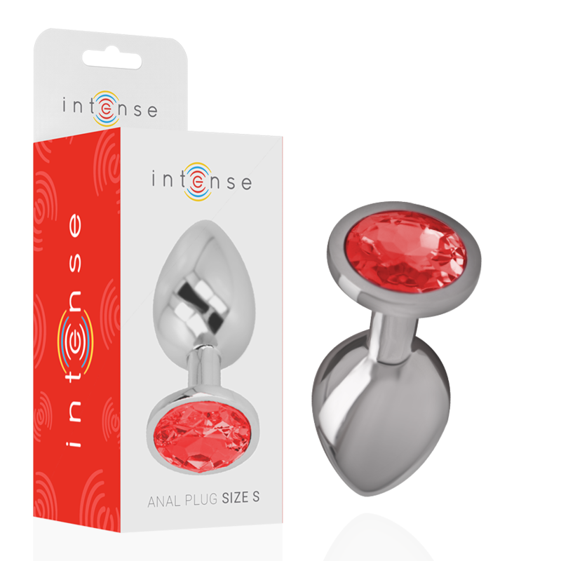 Plug anal de metal INTENSE con piedra decorativa, talla S