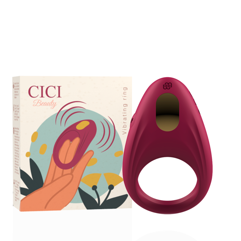 Anillo vibrador para el pene CICI BEAUTY de silicona