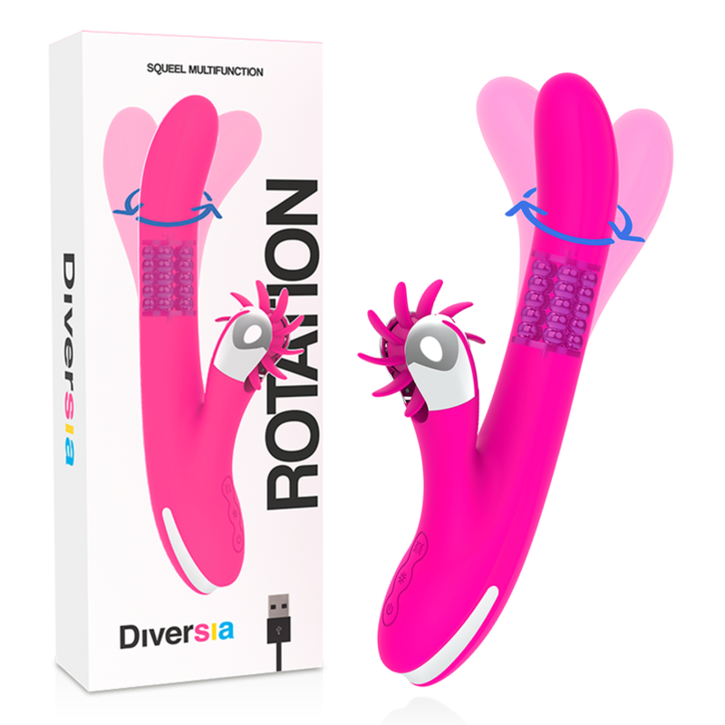 Vibrador DIVERSIA Bunny Rotation con perlas giratorias