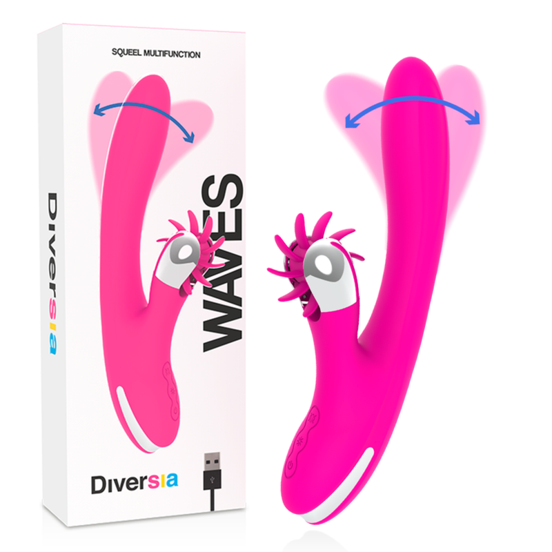 Vibrador DIVERSIA Bunny Waves, 24 cm