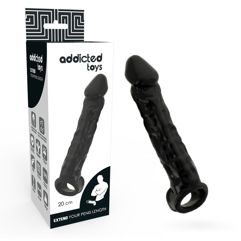 ADDICTED TOYS Dong Extension funda para el pene, negra