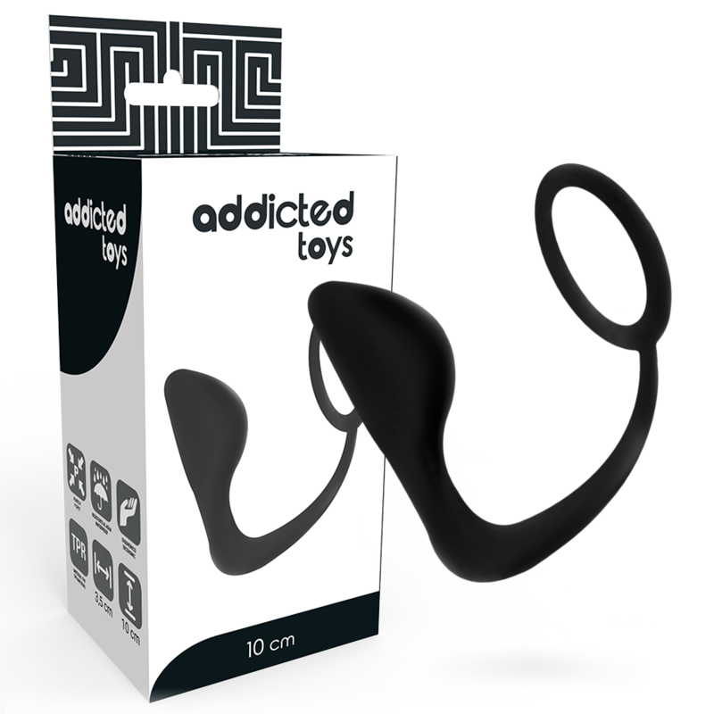 ADDICTED TOYS Plug anal con anillo para el pene integrado
