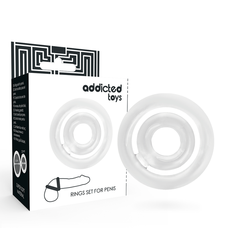 Anillo Potenz C de ADDICTED TOYS, anillo para el pene transparente sin vibración