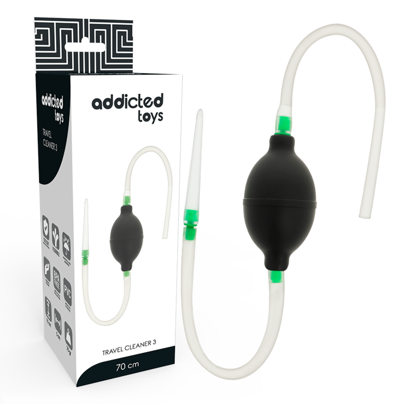 ADDICTED TOYS Black Enema Set para la higiene íntima