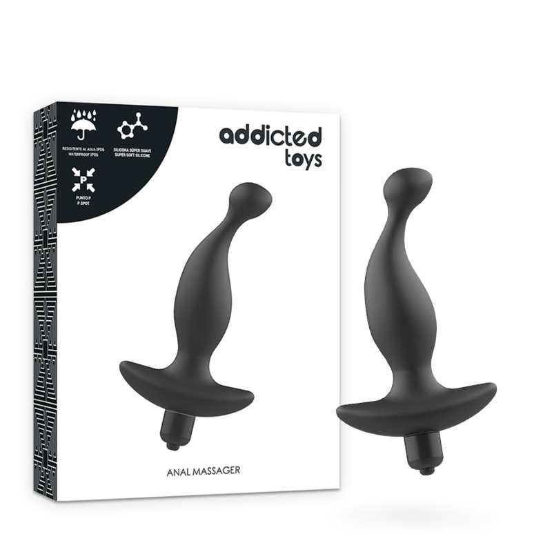 Vibrador anal ADDICTED TOYS con vibración, negro