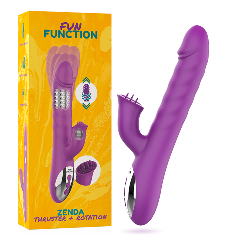 Vibrador FUN FUNCTION Zenda con rotación y función de empuje
