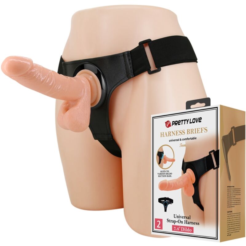 Set de arnés y dildo Pretty Love Tom, 20 cm