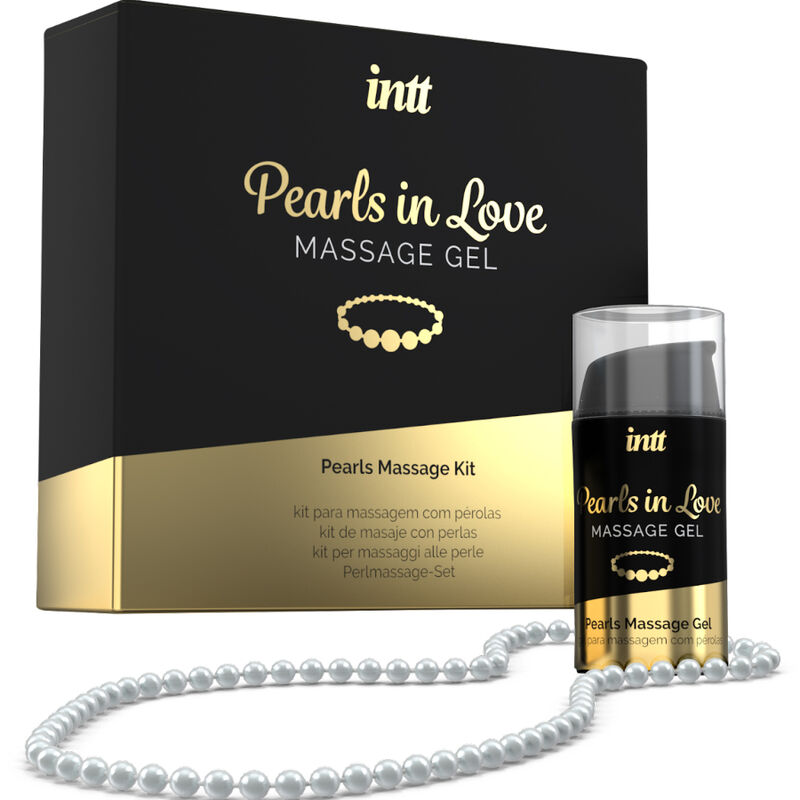 Set de regalo de masaje INTT Pearls In Love con collar de perlas