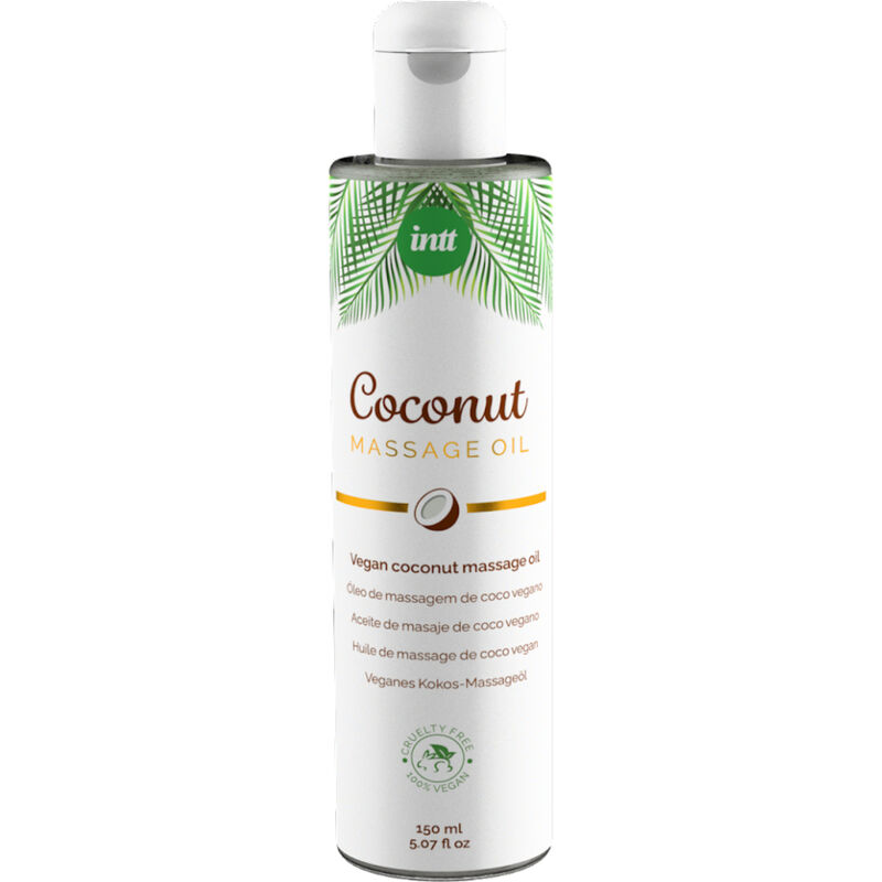 Aceite de masaje vegano INTT con aroma a coco, 150 ml