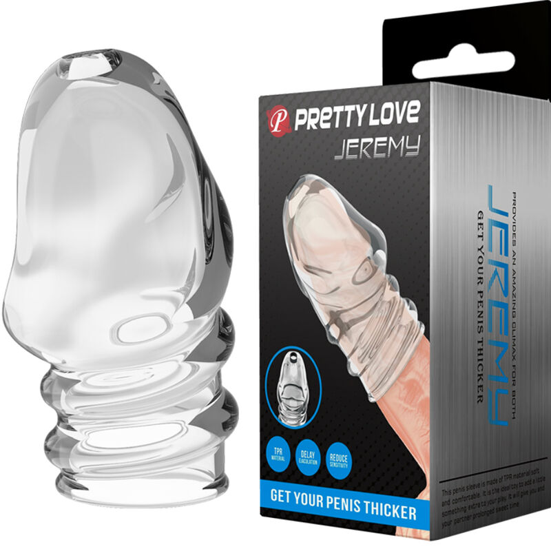 Funda transparente para pene Pretty Love Jeremy de TPR