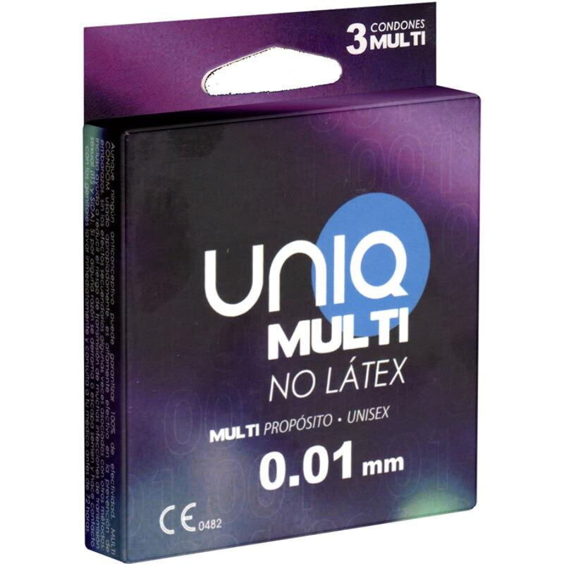 Preservativos UNIQ MULTI sin látex, 3 unidades