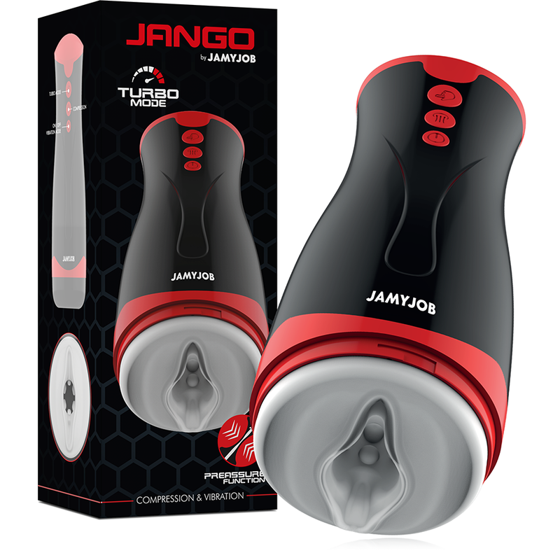 Masturbador vibratorio JAMYJOB Jango con función de presión
