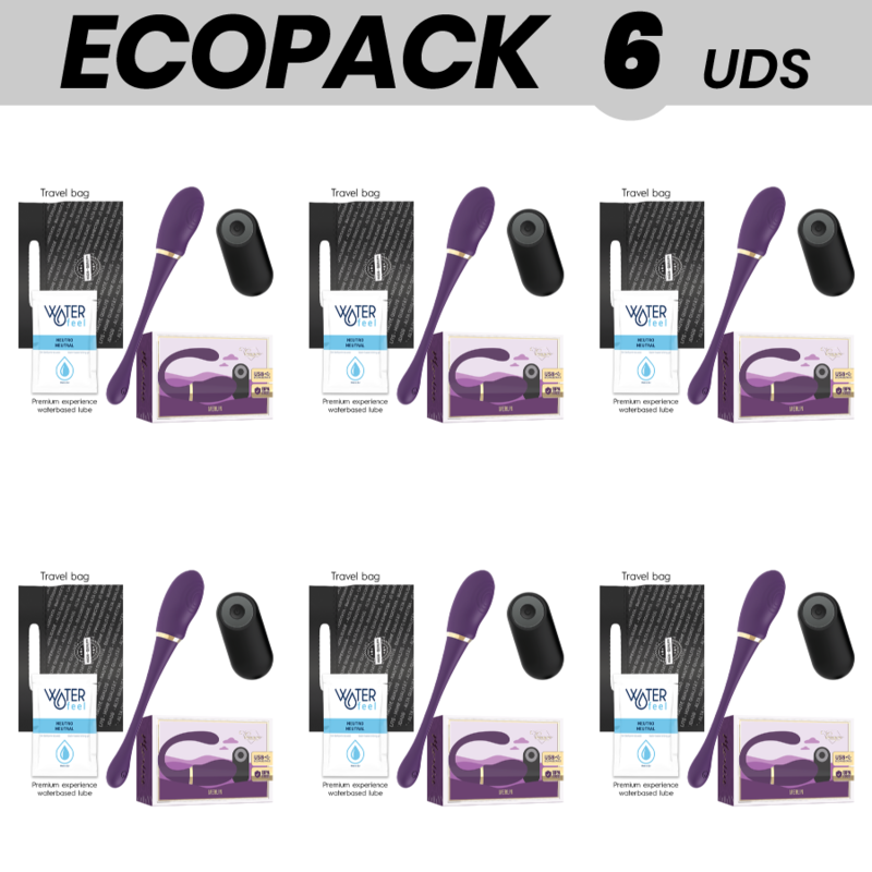 Ecopack 6 Unidades Treasure Merlin Vibrador Doble Para Parejas Con Mando A Distancia