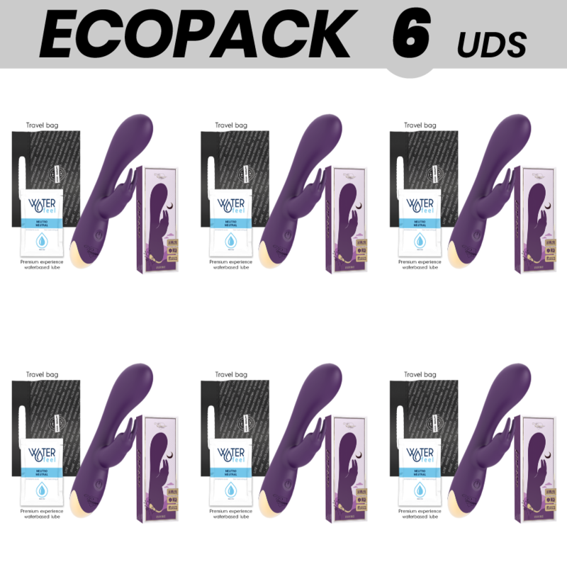 Ecopack 6 Unidades Vibrador Rabbit Treasure Laurence Compatible Con La Tecnología Inalámbrica Watchme