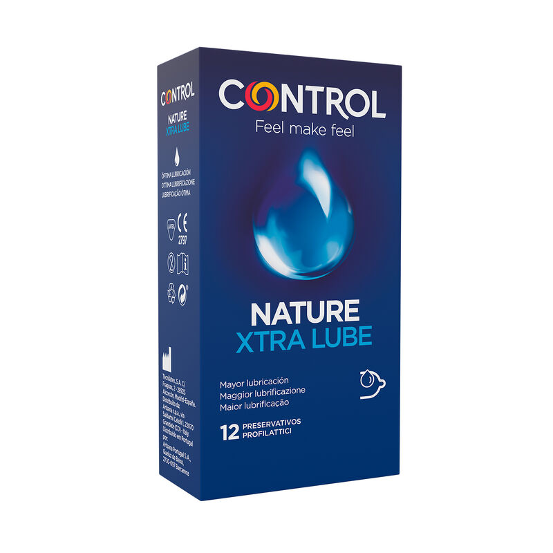 Preservativos CONTROL Adapta Nature Extralube estándar, 12 unidades