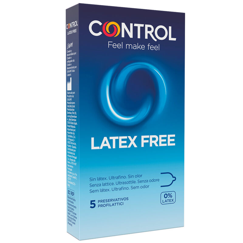 Preservativos CONTROL Free de poliuretano sin látex, 5 unidades
