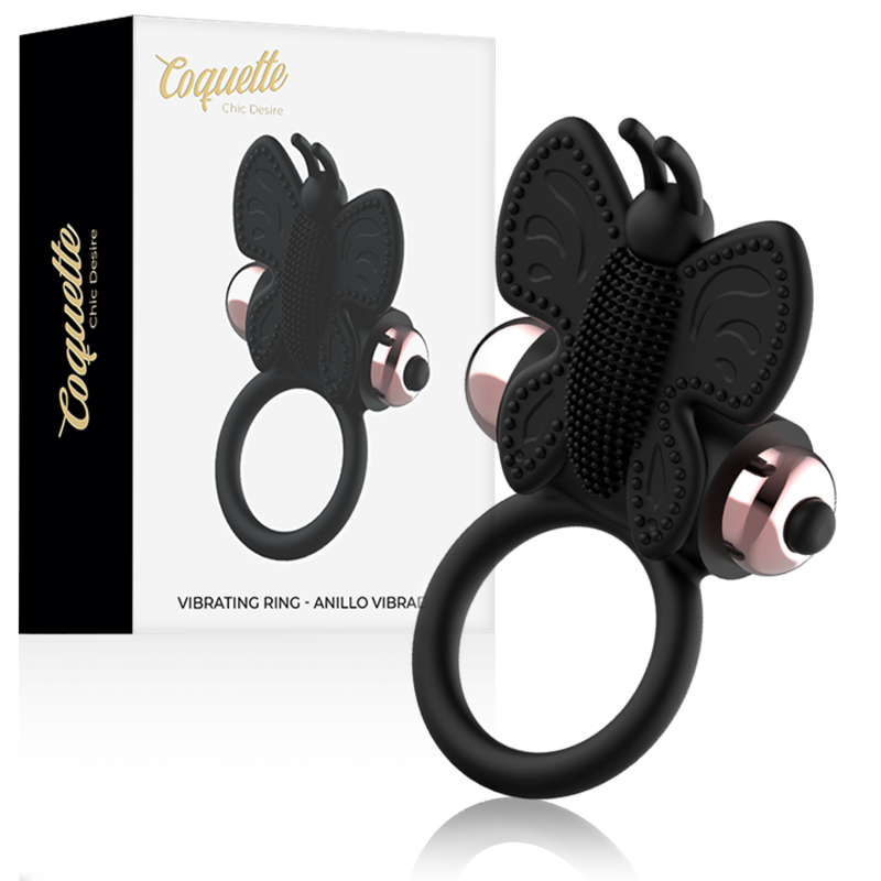 Anillo vibrador para el pene Coquette Chic Desire con mariposa
