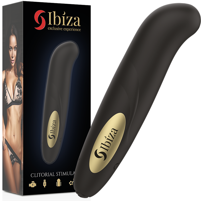 Ibiza Estimulador De Clítoris Con Carga Usb, 10 Modos De Vibración, Dorado, 13 X 2,9