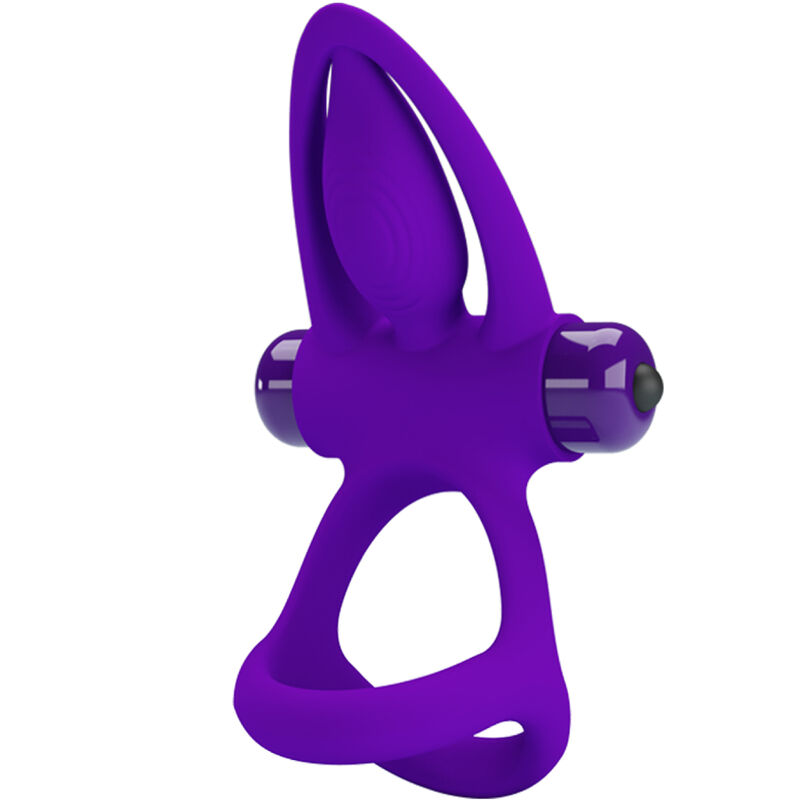 Anillo vibrador Pretty Love de silicona, violeta