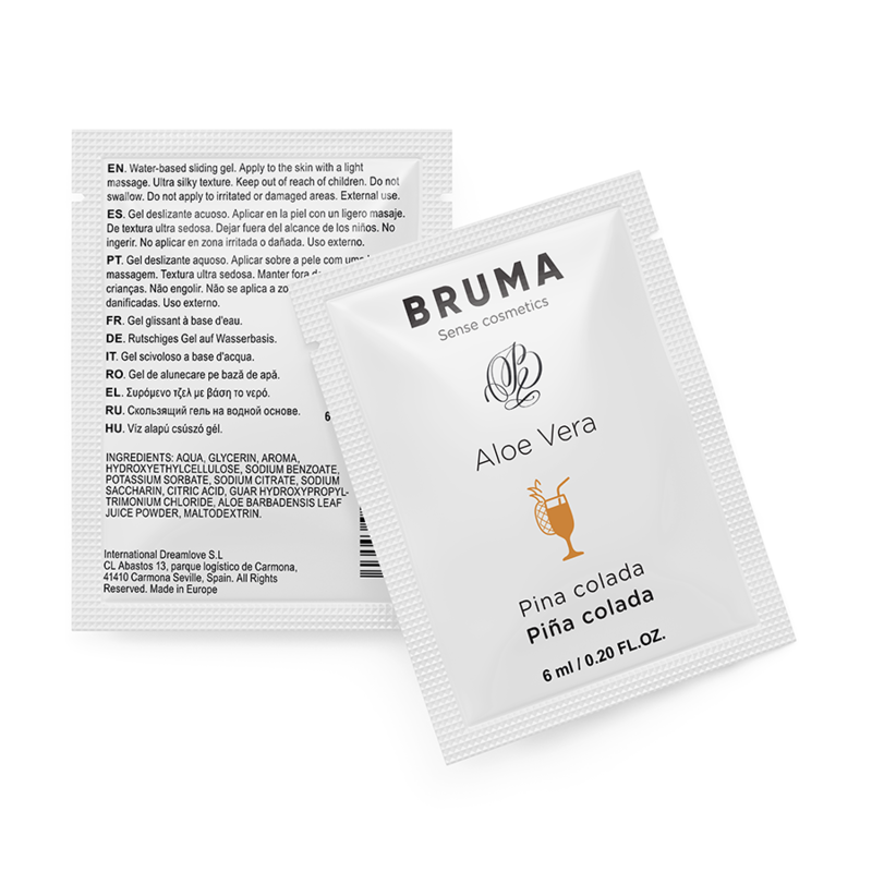 Lubricante BRUMA con aloe vera y sabor a piña colada, 6 ml