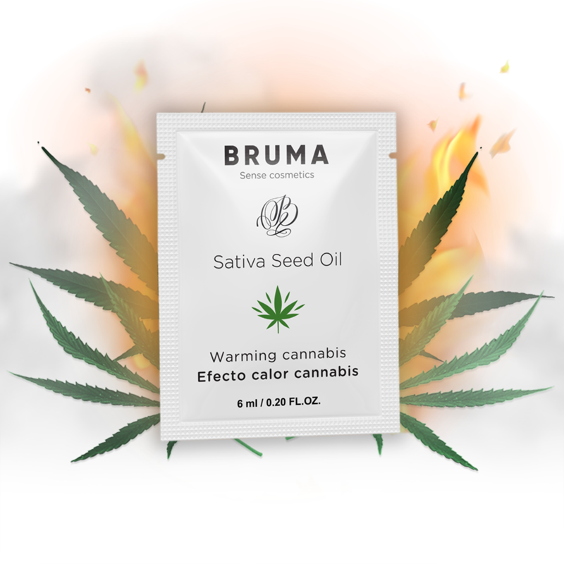 BRUMA gel lubricante con efecto calor y sabor a cannabis, 6 ml
