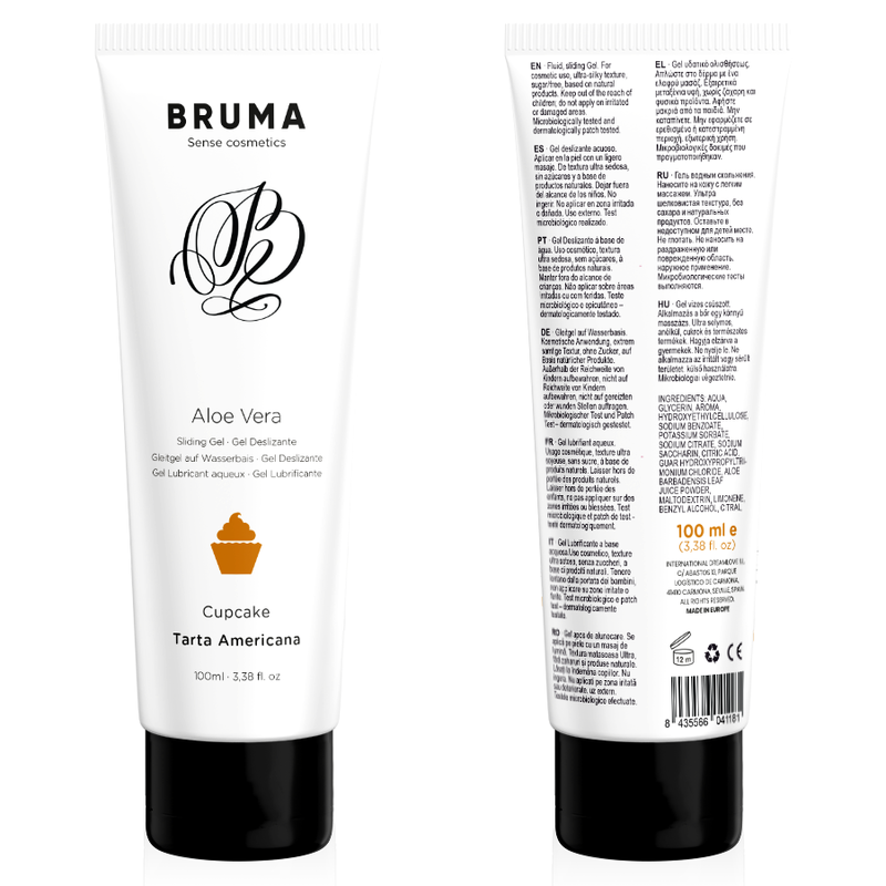 Lubricante BRUMA con sabor a cupcake y aloe vera, 100 ml