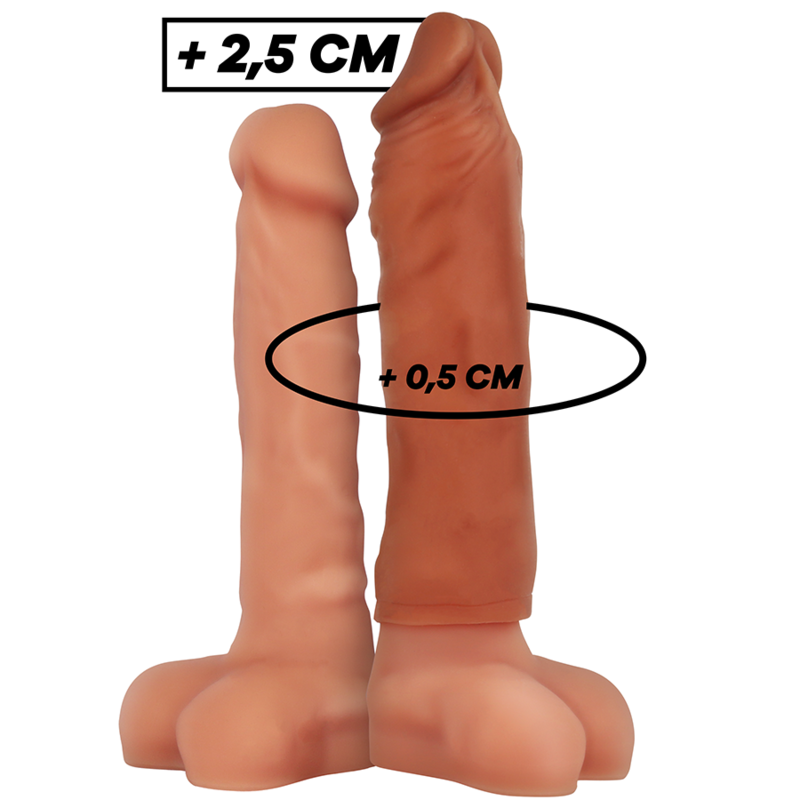 Funda para pene VIRILXL V5 de silicona, marrón