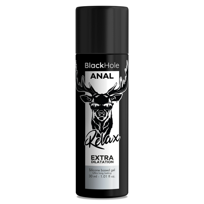 Lubricante anal de silicona con efecto relajante para dilatar suavemente BLACK HOLE