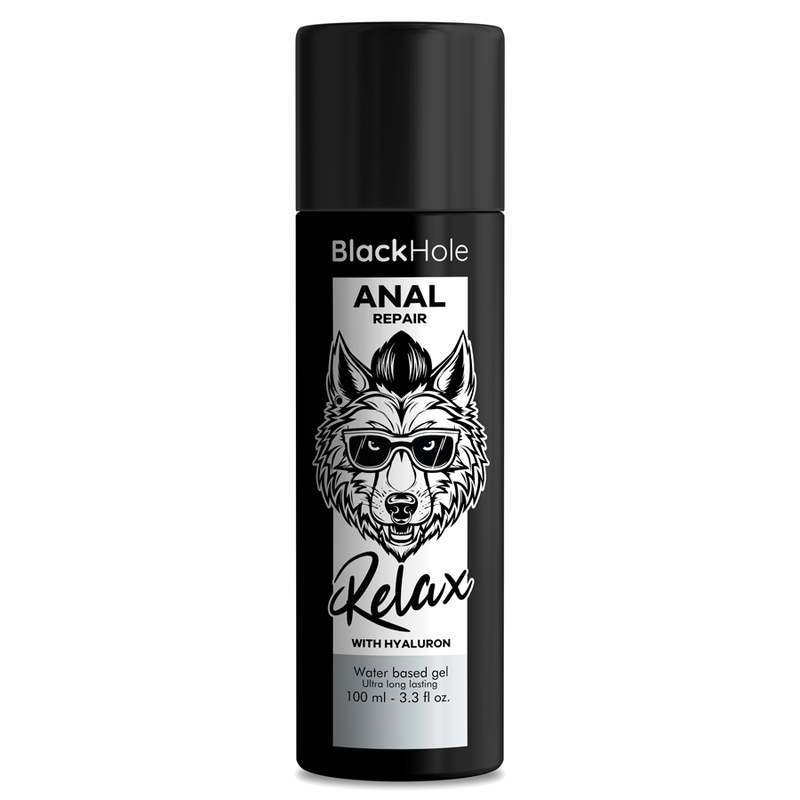 BLACK HOLE Anal Repair lubricante a base de agua con ácido hialurónico, 100 ml