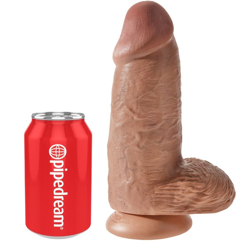 Dildo KING COCK Chubby con ventosa, color caramelo