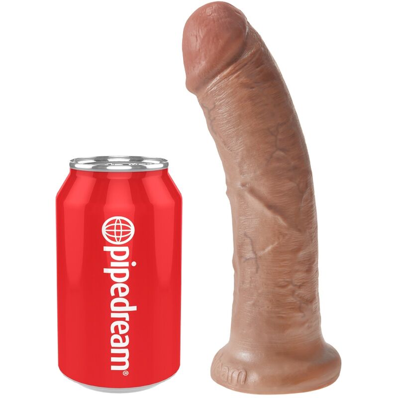 Dildo para arnés KING COCK, 19,5 cm, color caramelo
