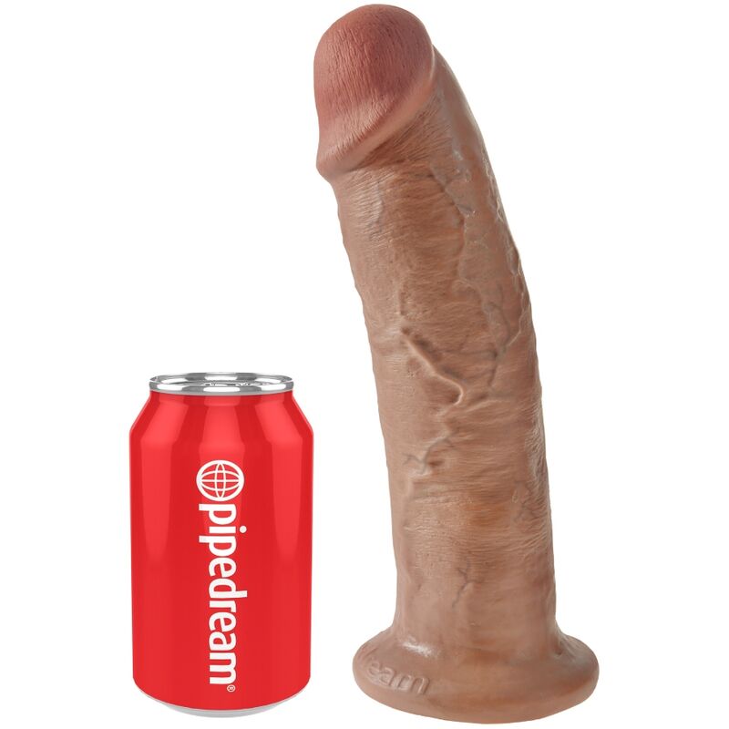 Dildo con arnés KING COCK de 24 cm, color caramelo