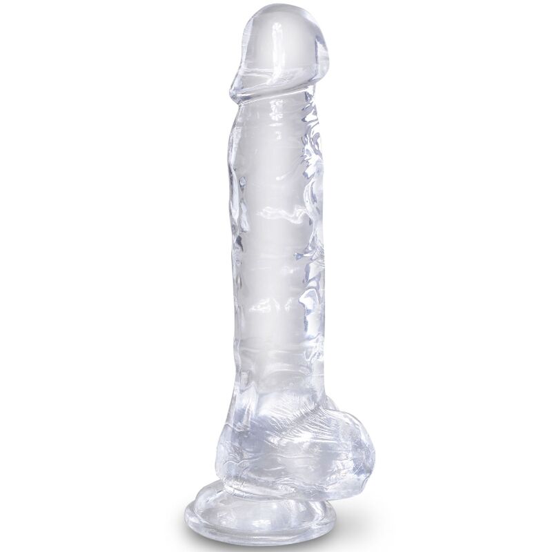 Dildo transparente KING COCK Clear con testículos