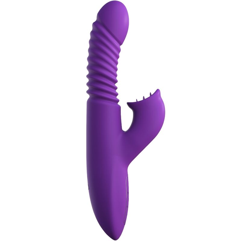 Vibrador de clítoris FANTASY FOR HER con función de calor, vibración y movimiento, violeta