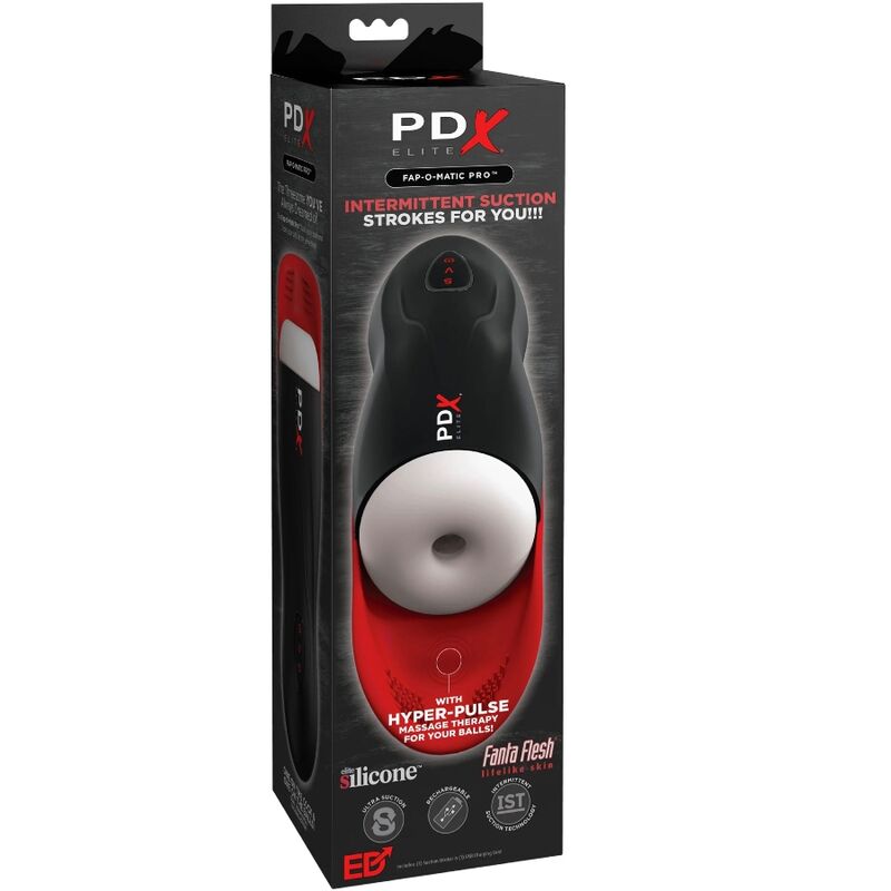 Masturbador automático PDX ELITE Fap O Matic Pro con base para los testículos