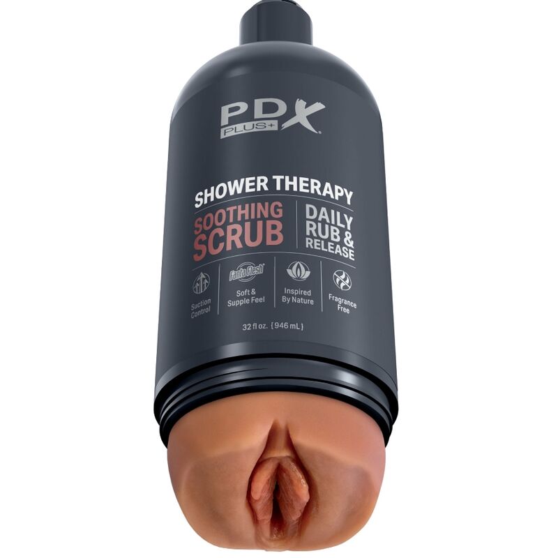 Masturbador PDX PLUS Shower Therapy con diseño de bote de champú