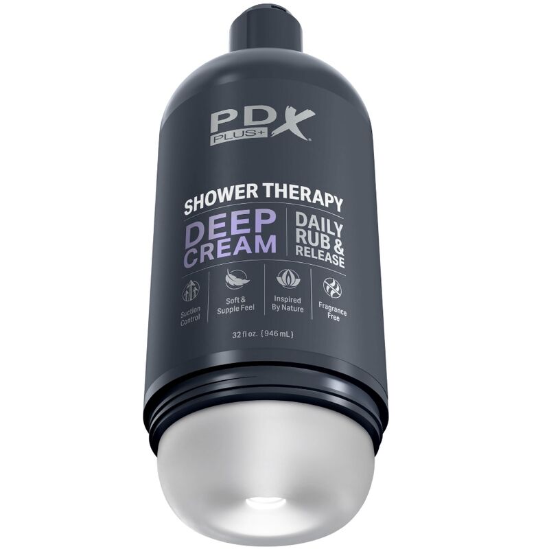 Masturbador PDX PLUS Shower Therapy con aspecto de botella de champú