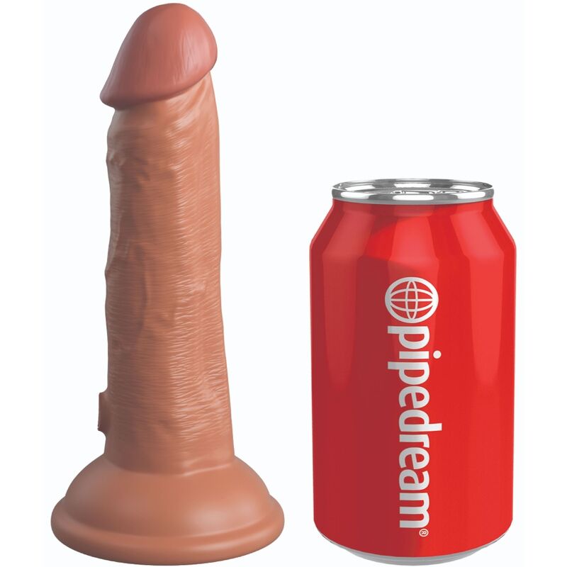 Dildo realista KING COCK Elite de silicona, caramelo