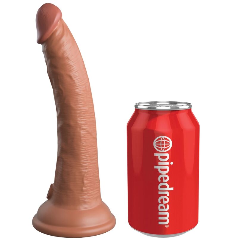 Dildo realista KING COCK Elite, 17,8 cm, caramelo