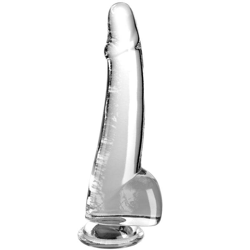 Dildo transparente KING COCK Clear con testículos